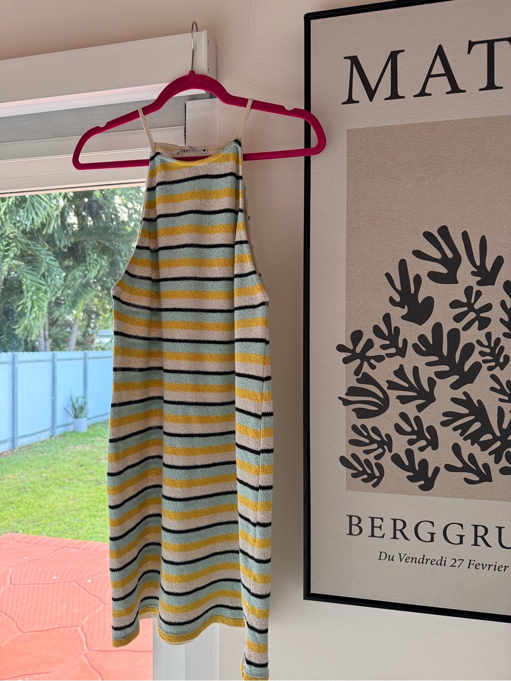 Zara Striped Mini Dress in Yellow, White, Black